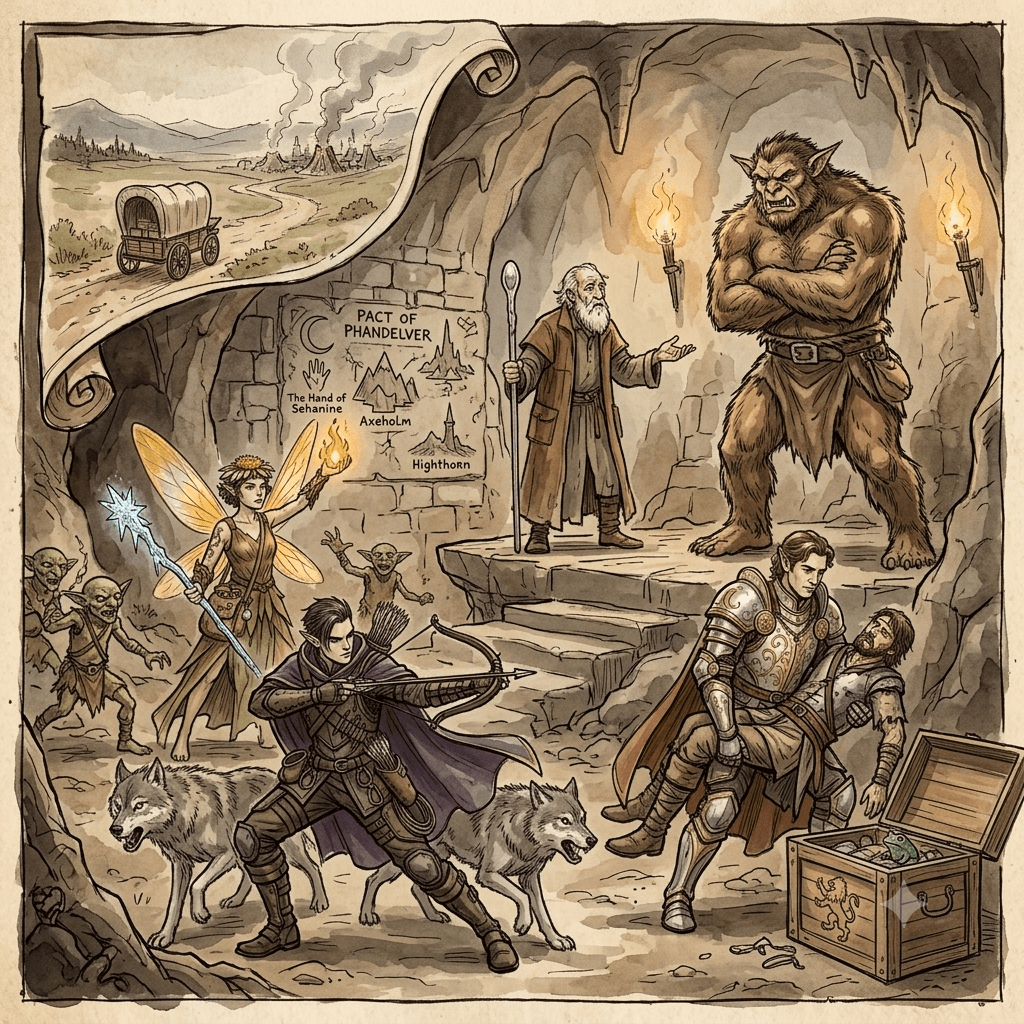 "Rescuing Sildar in Cragmaw Hideout"